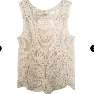 Urban Outfitters Pins & Needles Lace  Overlay Top Small